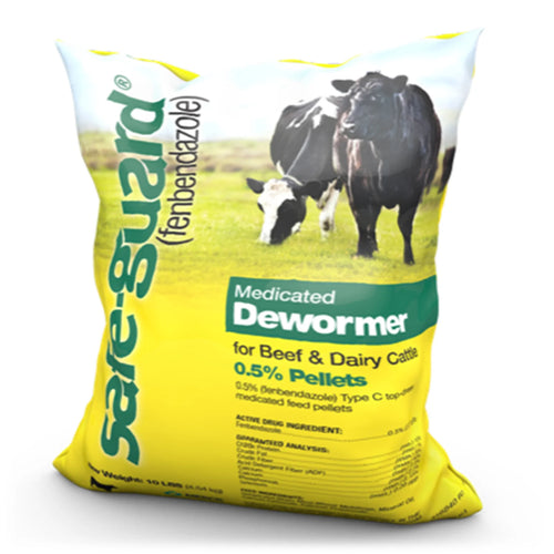 Safe-Guard® Medicated Dewormer for Beef & Dairy Cattle 0.5% Alfalfa-Based Pellets
