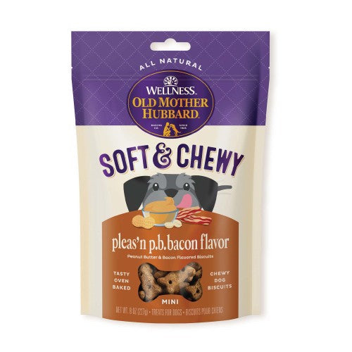 Old Mother Hubbard Soft & Chewy Peanut Butter & Bacon Flavored Mini Dog Biscuits