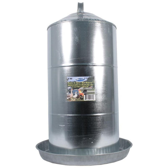 FARM-TUFF DOUBLE WALL CONE TOP GALVANIZED POULTRY WALL FOUNT