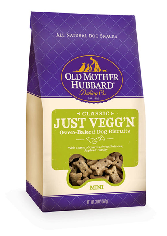 Old Mother Hubbard Crunchy Classic Natural Just VeggN Mini Biscuits Dog Treats