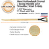 Link Handles 36 bent hollowback Shovel/scoop Handle, with shoulder, 9 chuck with slot, steel D-Gr