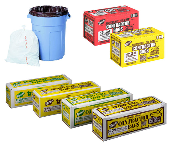 Warp Brothers Flex-O-Bag® Trash Can Liners And Contractor Bags 36